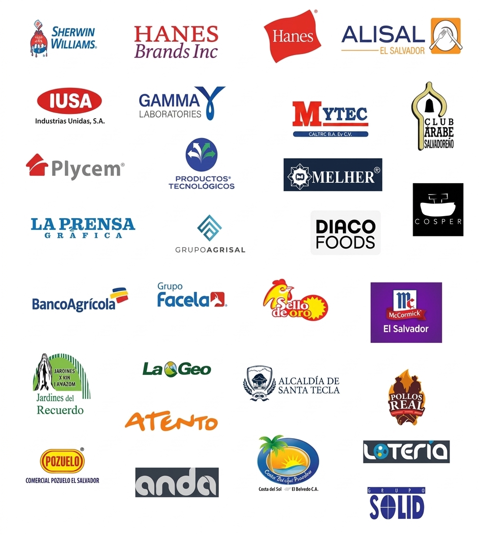 Logos de empresas e instituciones atendidas por el Lic. Alfredo Caballero Pineda